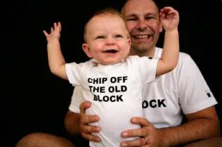 Daddy and me shirts for Father's Day - admit it. It's adorable.