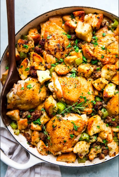 One-Pot Chicken & Stuffing Casserole (recipe idea)