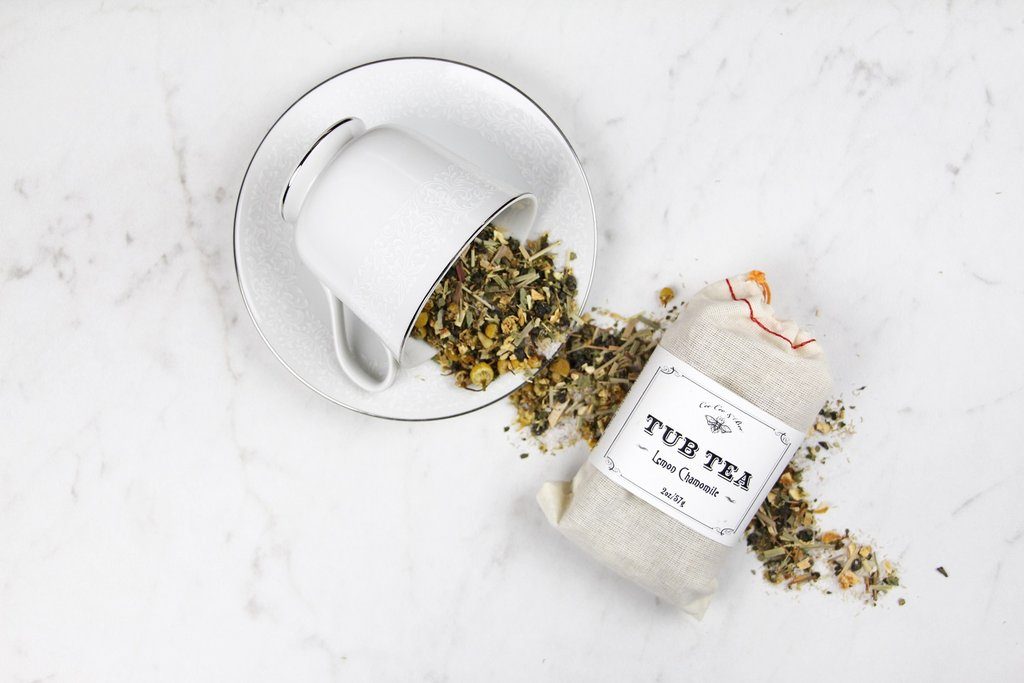 Lemon Chamomile Tub Tea duo of sachets | Affordable Mother's Day gifts under $15
