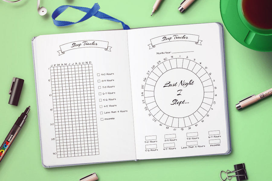 3 great printable sleep logs: Sleep & Mood by Digital Download Shop