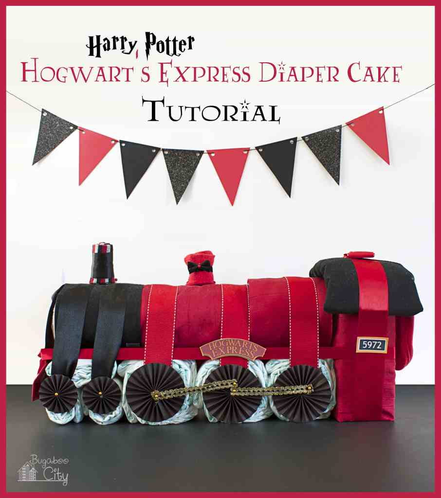 Hogwarts Express Harry Potter Diaper Cake (Bugaboo City tutorial)