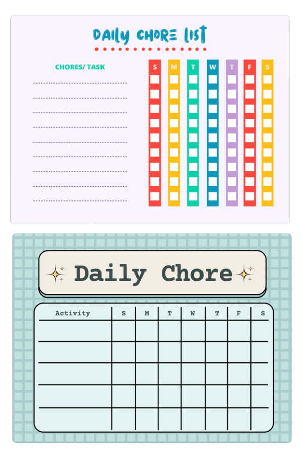 Time saver: Free printable after school chore charts from Canvas help keep kids on track each school day