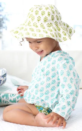 Baby sunhats go bohemian