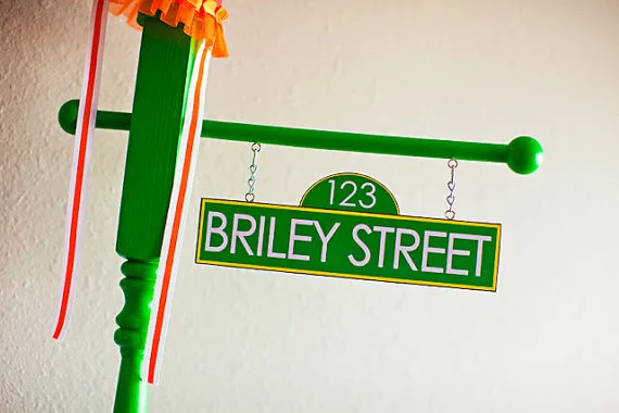 Personalized Sesame Street sign for kids