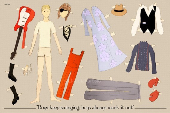 The hippest paper dolls in the history of paper dolls. (Possibly a true fact.)