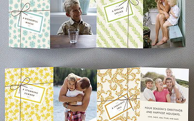 Stunning photo cards for the holidays Ooh, swanky.