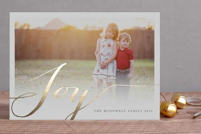 Minted Foil Holiday Card "Joy" | Cool Mom PIcks