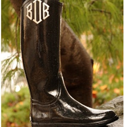 Monogrammed rain boots keep you singin’ (and stylin’) in the rain