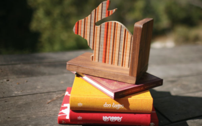 Gorgeous bookends to hold up those 16 copies of Goodnight Moon