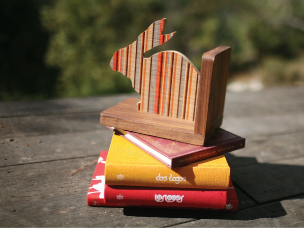 Gorgeous bookends to hold up those 16 copies of Goodnight Moon