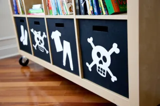 DIY silhouette storage organization tutorial that makes organization pretty!