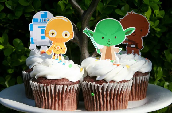 Star Wars party - kawaii cupcake toppers on Etsy