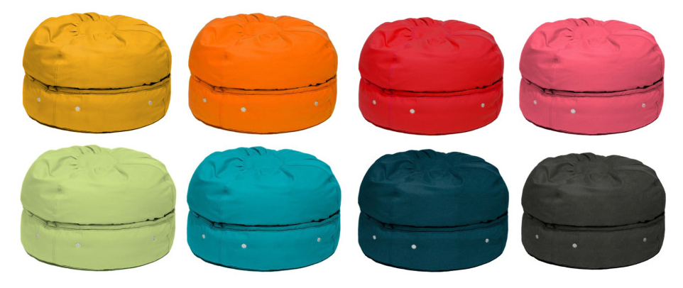 Store your stuff in a bean bag. Or is it a macaron bag?