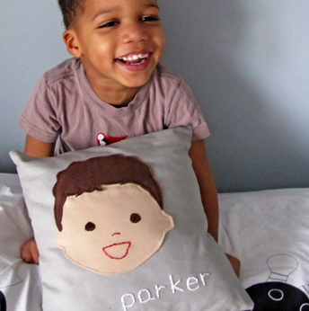Quick pick! Custom pillow portraits, available for a limited time only