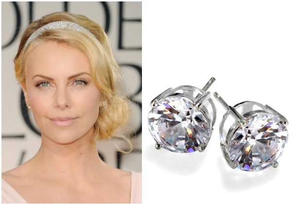 Golden Globes fashion trend – diamond studs. Big ones.