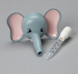 A cute talking elephant helps the medicine go down