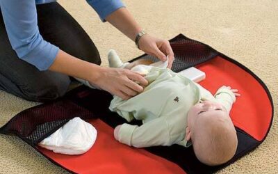 A baby changing pad that stays clean? Well, pretty much. Yeah.