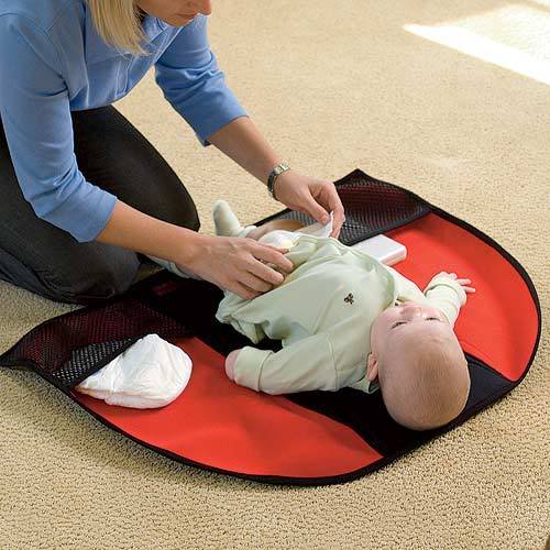 A baby changing pad that stays clean? Well, pretty much. Yeah.