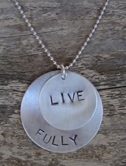 Simple words. Simple necklace.