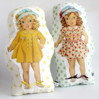 Vintage paper dolls that feel right at home on your couch