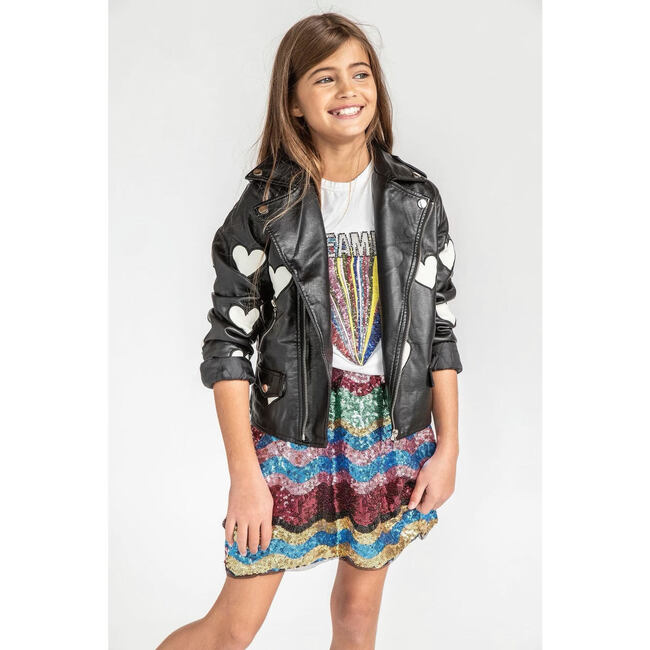 Favorite 9 year old girl clothes from my own 9 year old girl: This cool, faux leather jacket