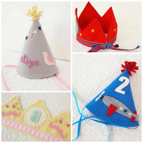 The most gorgeous handmade birthday crowns and party hats. Oof.