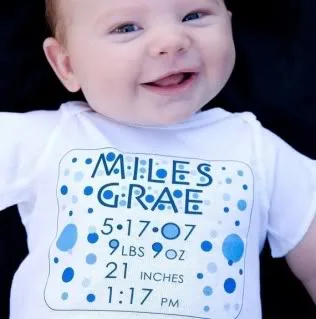 Just the facts, Ma’am. On a onesie.