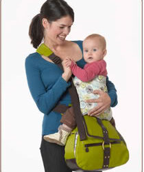 The diaper bag that carries everything including the baby