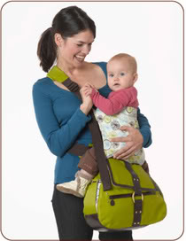 The diaper bag that carries everything including the baby