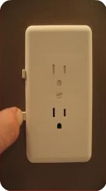 Baby proofing with a new kind of outlet cover