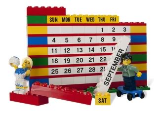 Building your calendar year in LEGO bricks