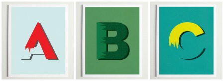 ABC posters, modern Bauhaus style