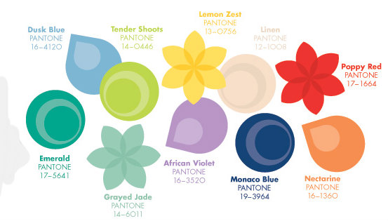 Pantone’s spring 2013 colors are announced and we’re not feeling blue about it at all