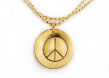 Not your average flea market peace sign necklace