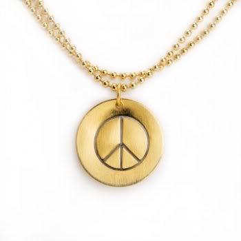 Not your average flea market peace sign necklace