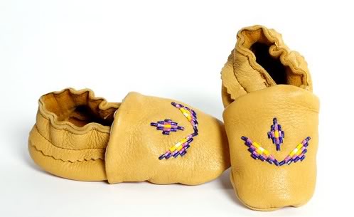 First baby shoes by First Nations women