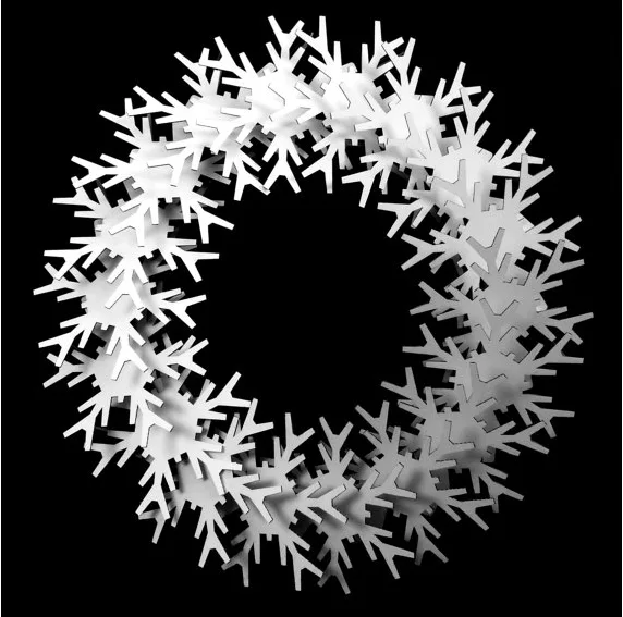 Cardboard snowflake wreath | Cool Mom Picks