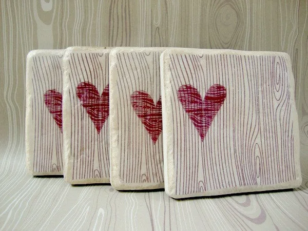 Faux bois Italian Stone Coasters | Cool Mom Picks