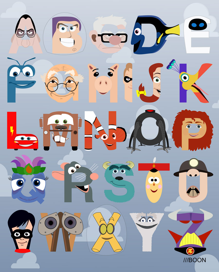 Pixar Alphabet Poster | Cool Mom Picks