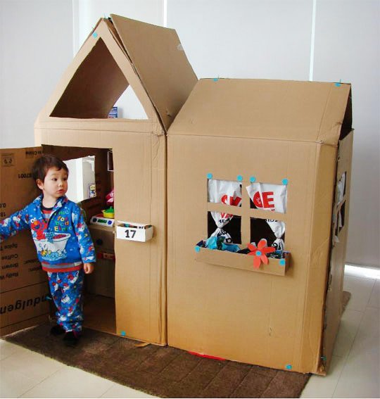 DIY cardboard box playhouse | Cool Mom Picks