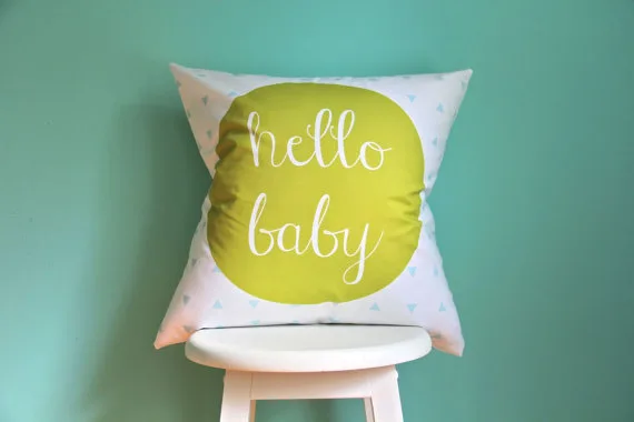 Hello Baby Pillow from Ivie Baby | Cool Mom Picks