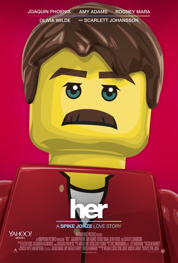 Oscar Nominee Her recreated with Legos