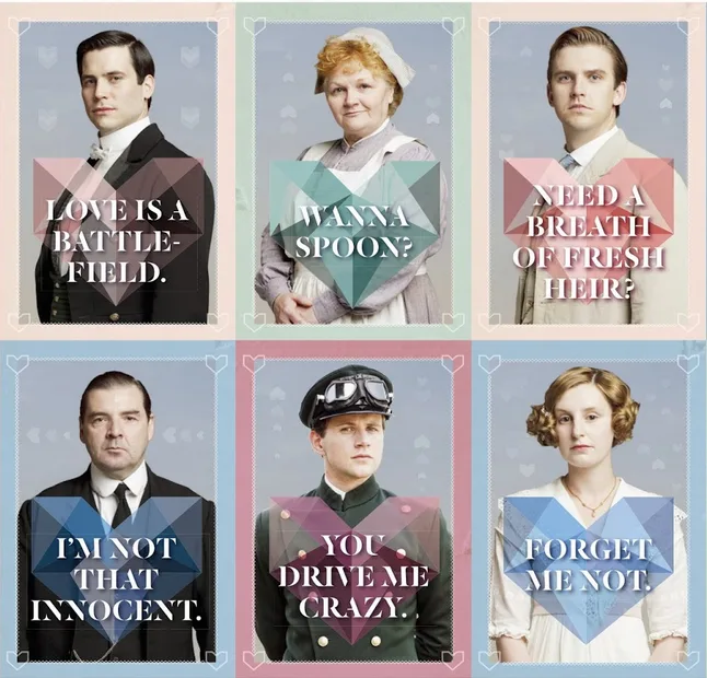 Printable Downton Abbey Valentines from Cobalt & Dash | Cool Mom Picks