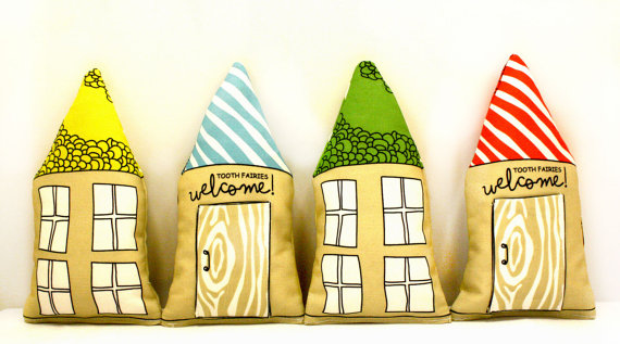 Handmade tooth fairy house pillows on etsy by New Mom Designs | Cool Mom Picks