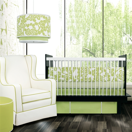 Oilo Green Crib Bedding at Layla Grace | Cool Mom Picks