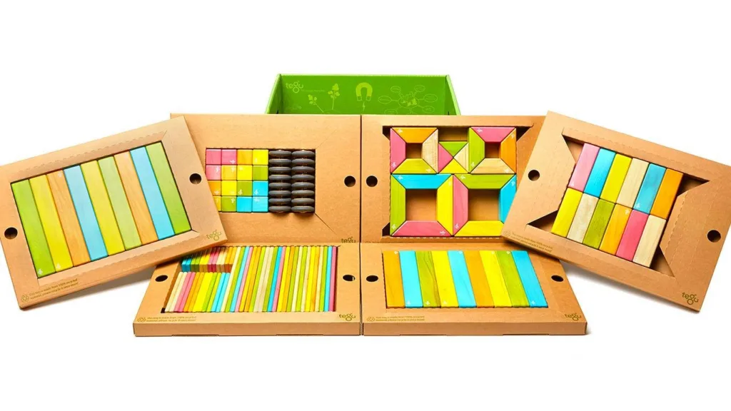 Tegu magnetic building block set for classroom