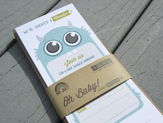 We've created a monster baby shower invitation - My July Etsy | Cool Mom Picks