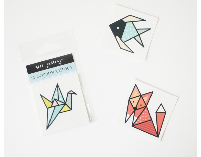 En-fold your skin in cool origami temporary tattoos