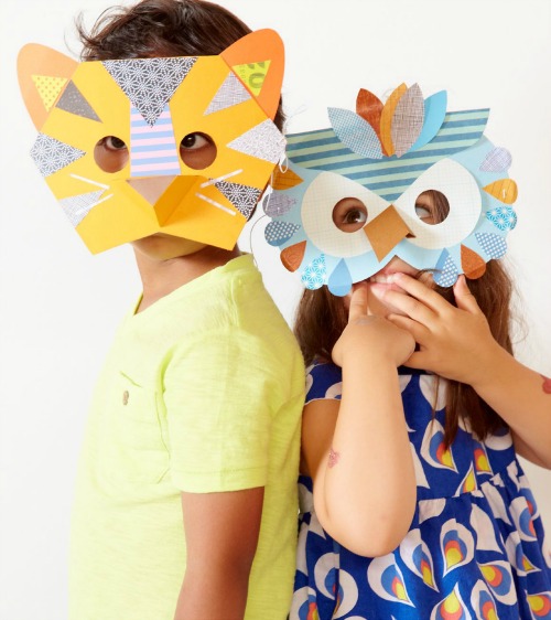 Book of crafts by Petit Collage: DIY Animal masks for kids