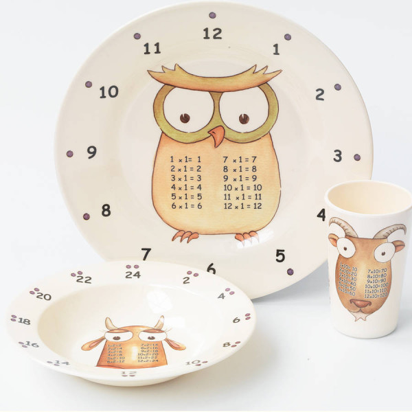 Learning dishes for kids and educational tableware make learning fun